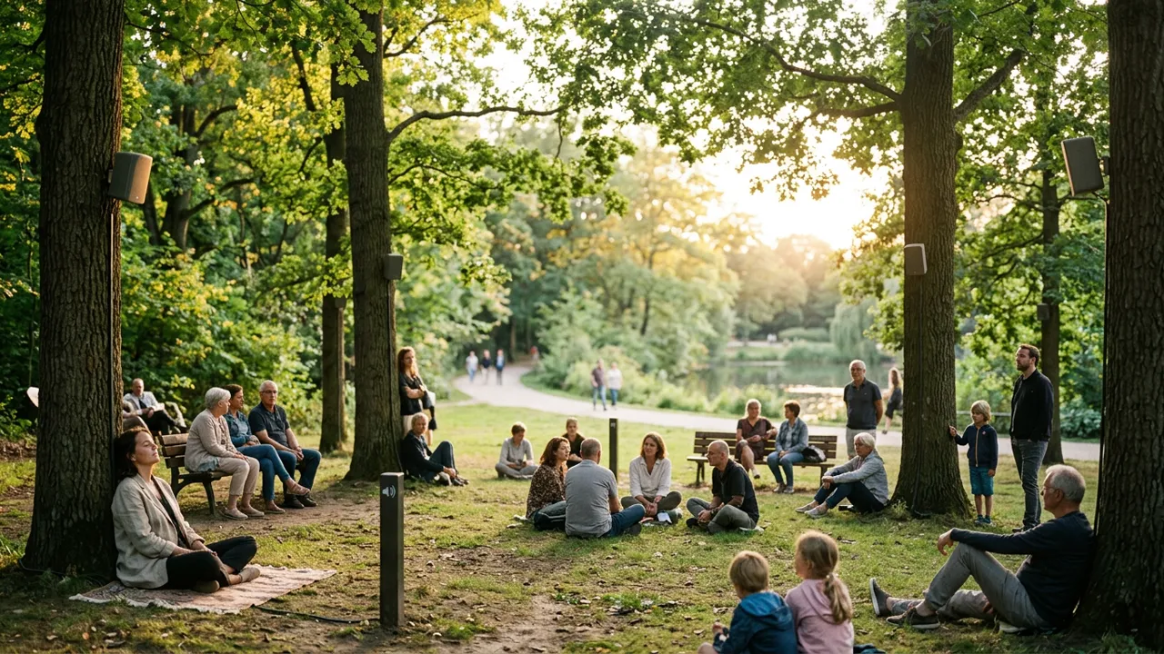 Installation sonore immersive en plein air organisée par l'association SOUNDFICTION