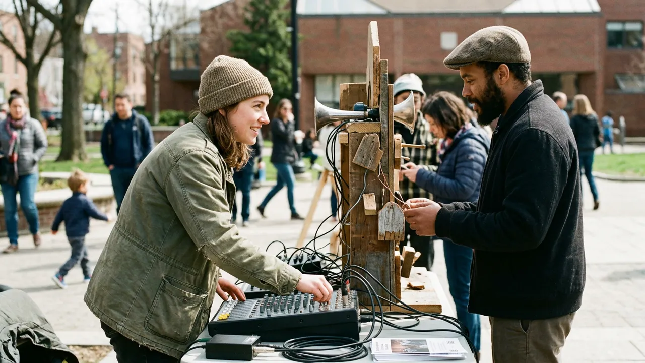 Action de médiation sonore en plein air menée auprès des résidents de Blagnac