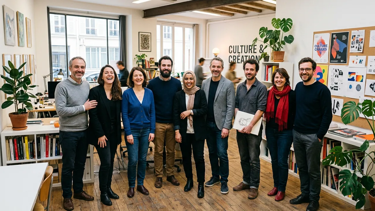 Membres du bureau exécutif et équipe dirigeante de SOUNDFICTION réunis au siège